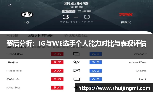 赛后分析：IG与WE选手个人能力对比与表现评估